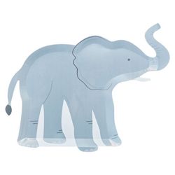 Papírové talíře ve tvaru slona  - luxusní kvalita 8 ks