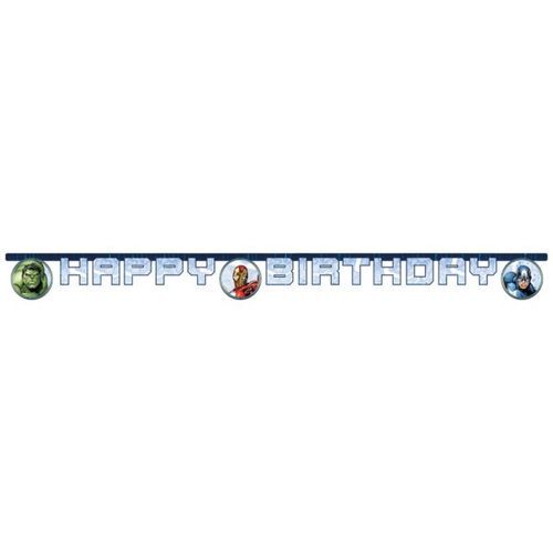 Banner papírový Happy Birthday Avangers 2 m