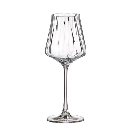 Crystal Bohemia Cettia optic sklenice na víno 370 ml 6 ks