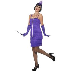 Kostým dámský šaty fialové kratší, styl Velký Gatsby