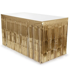 Stolová sukně třásňová zlatá 300x80 cm