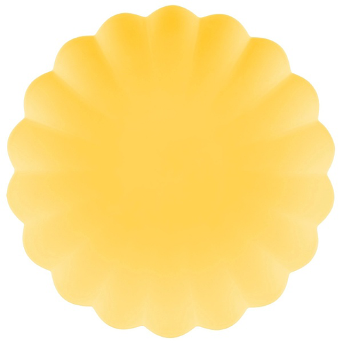 Plastové talíře Frill žluté 22x22 cm 4 ks