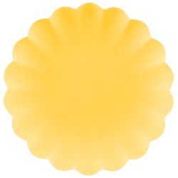 Plastové talíře Frill žluté 22x22 cm 4 ks