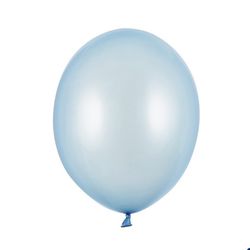 BALÓNKY latexové metalické baby blue 12cm 100ks