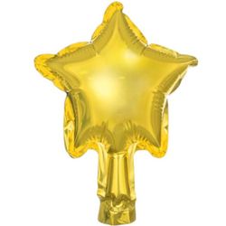 Balónek fóliový Hvězdička zlatá 12 cm 25 ks