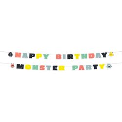 Monster party - Girlanda "Happy Birthday" 2 kusy