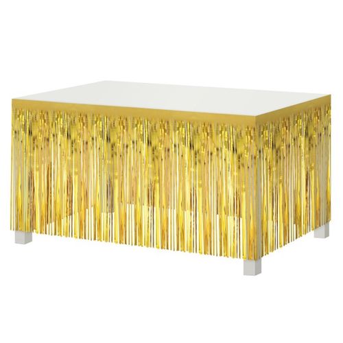 Dekorační třásně na stůl zlaté 80 x 300 cm