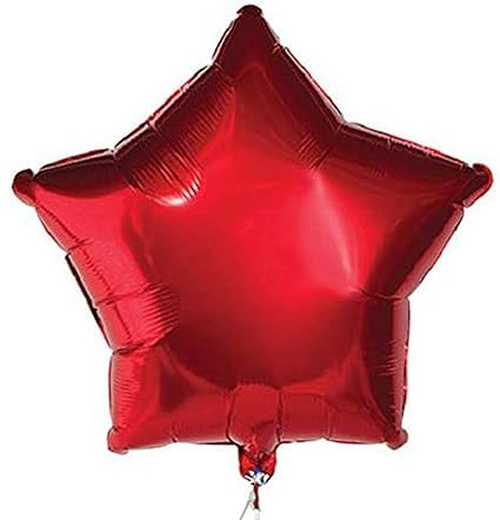 Balónek fóliový hvězda červená 50ks