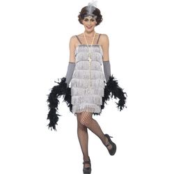 Kostým dámský šaty stříbrné styl Velký Gatsby