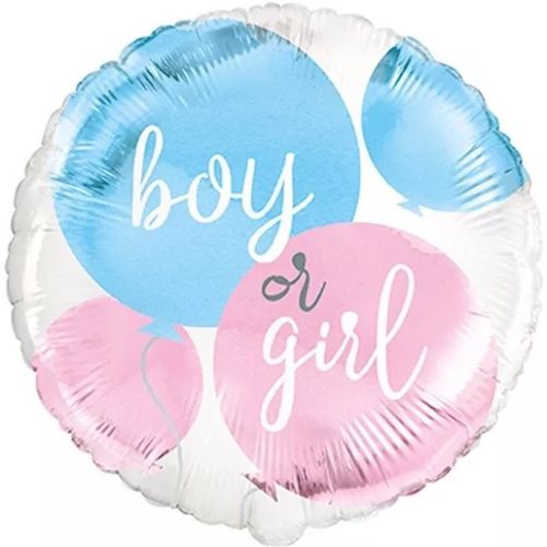 Gender reveal party - Balónek Kluk nebo holka 45 cm