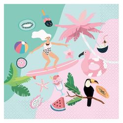 Ubrousky papírové Summer Let´s Party surfing 33 x 33 cm 20 ks