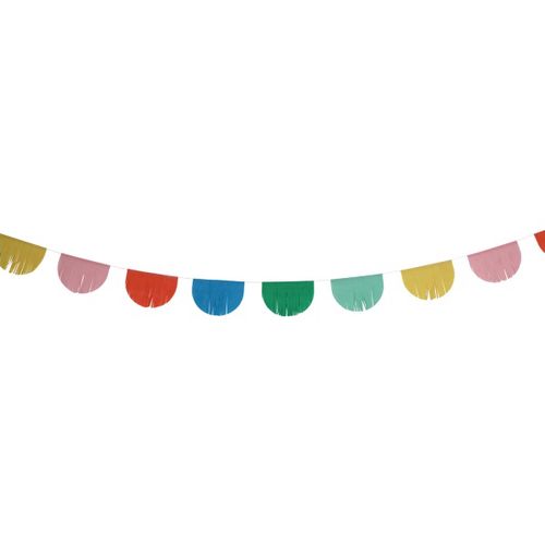 Girlanda půlkruhové třásně Retro multicolor 6 m