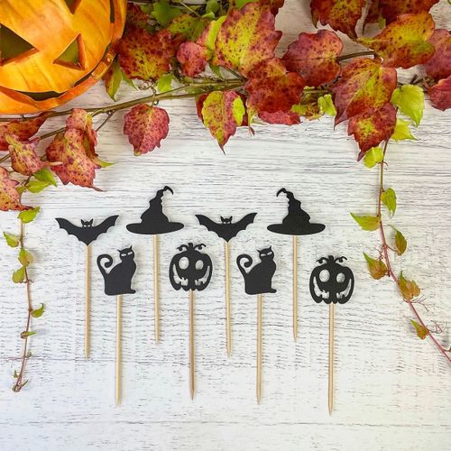 HALLOWEEN dekorace na cupcakes a dorty   8ks