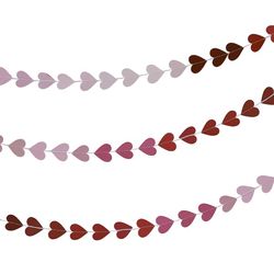 Girlanda Srdce ombre růžovo-červená 5 m