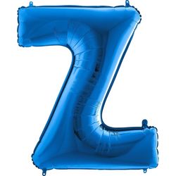 Balónek fóliový písmeno modré Z 102 cm