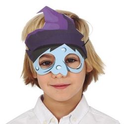 Maska dětská Čarodějnice modrá 1 ks