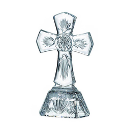 Crystal Bohemia skleněný kříž Cross 175 mm