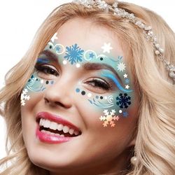 Make-up set se samolepkami na obličej Snowflakes