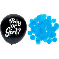 BALÓNKY Gender Reveal Boy s modrými konfetami 41cm - 3 kusy