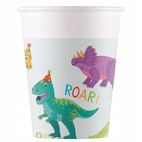 Kelímky papírové Dinosaurus 200 ml 8 ks