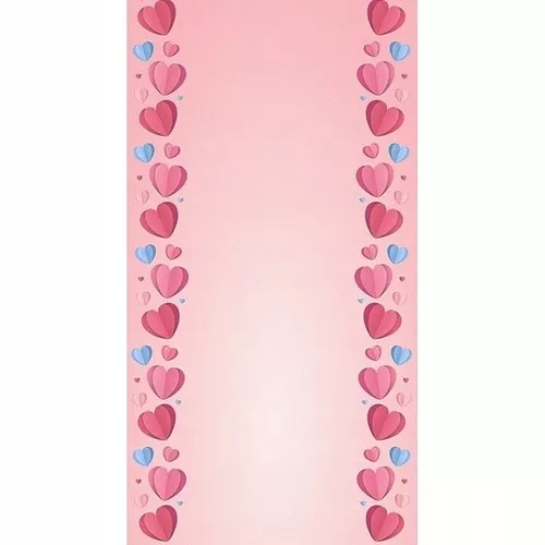 Šerpa na stůl Love is in the air růžová 33x200cm