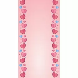 Šerpa na stůl Love is in the air růžová 33x200cm