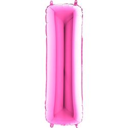Balónek fóliový písmeno růžové I 102 cm