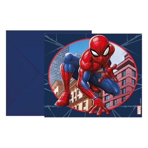 Pozvánky s obálkami "Spiderman Crime Fighter", 6 ks