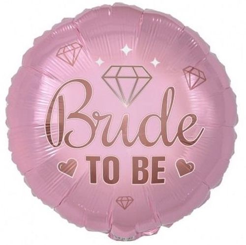 Balónek fóliový kulatý růžový Bride to be 46 cm