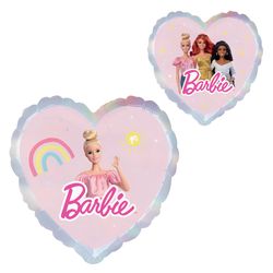 Balónek fóliový srdce Barbie 45 cm