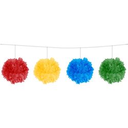 GIRLANDA s pompoms Multicolor 3m