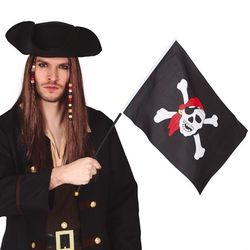 Vlajka pirátská 45 x 30 cm
