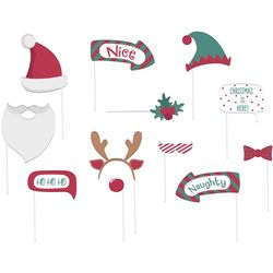 Rekvizity do fotokoutku Merry Christmas 12 ks