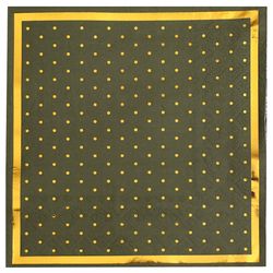 Ubrousky papírové olivové se zlatým okrajem a puntíky 16,5 x 16,5 cm 20 ks