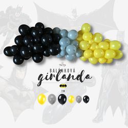 SET girlanda Batman colors 2m