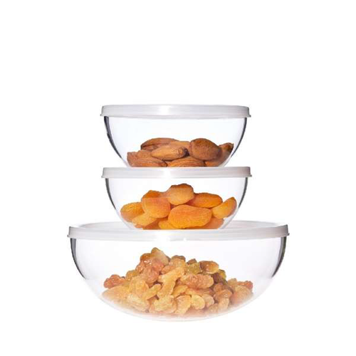 Trendglas Jena sada misek s víkem 3 ks