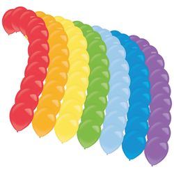 Set latexových balónků pro výrobu duhy 130 cm 77 ks