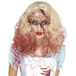Paruka blond krvavá Zombie Alice