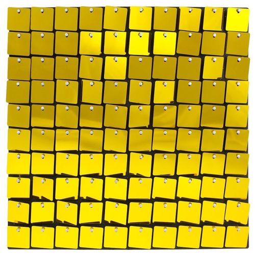 Panel dekorační, zlatý  30 x 30 cm 100 čtverců