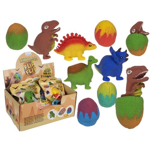 Gumový dinosaurus ve vejci mix druhů 9 cm