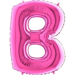 Balónek fóliový písmeno růžové B 102 cm
