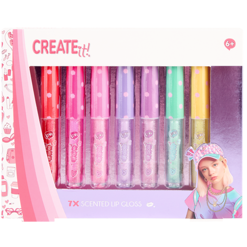 Lesk na rty voňavý s třpytkami 5 ks Creat it!