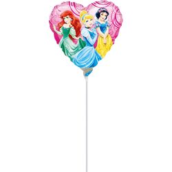 Balónek na tyčce plněný vzduchem Princess 23 cm