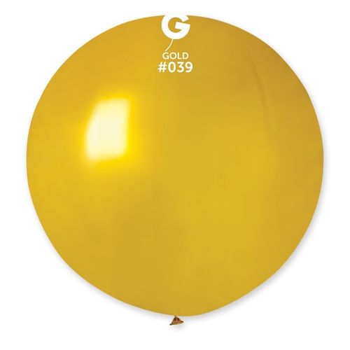 Balónek latexový metalický zlatý 100cm