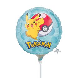 Balónek na tyčce plněný vzduchem Pokemon 23 cm