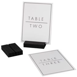 Set stojánků a karet pro očíslování stolů černá/bílá 1 - 12