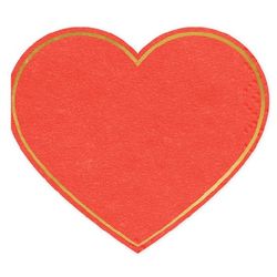 Ubrousky papírové, červené Srdce 14,3 x 12,5 cm 20 ks
