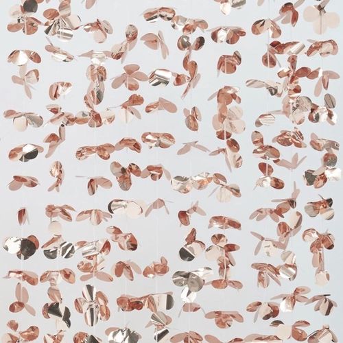 Závěs fóliový na fotopozadí Květy Rose Gold 2 x 1,7 m