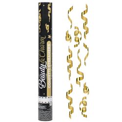 Konfety vystřelovací zlaté stuhy 40 cm