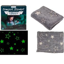 Plyšová deka s hvězdičkami svítícími ve tmě 135 x 173 cm